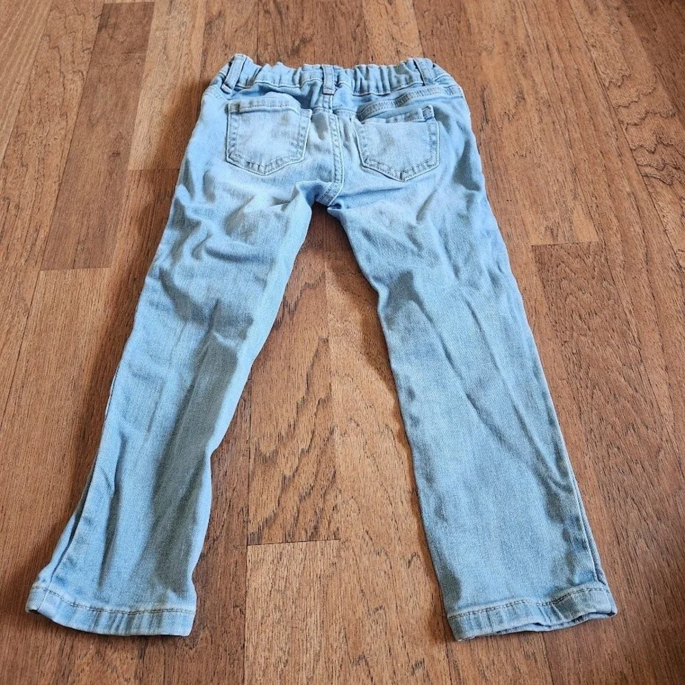 The Childrens Place Girls Super Skinny Light Wash Blue Denim Jeans Size 4T 617